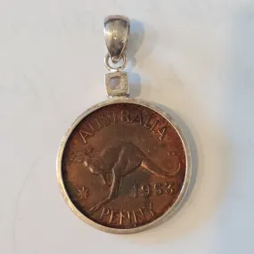 1953 Australian Penny coin pendant