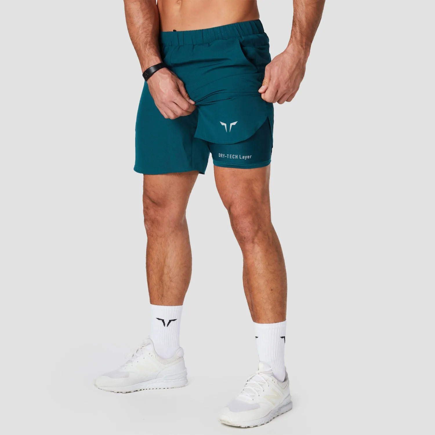 2-in-1 Dry Tech Shorts 2.0 - Teal