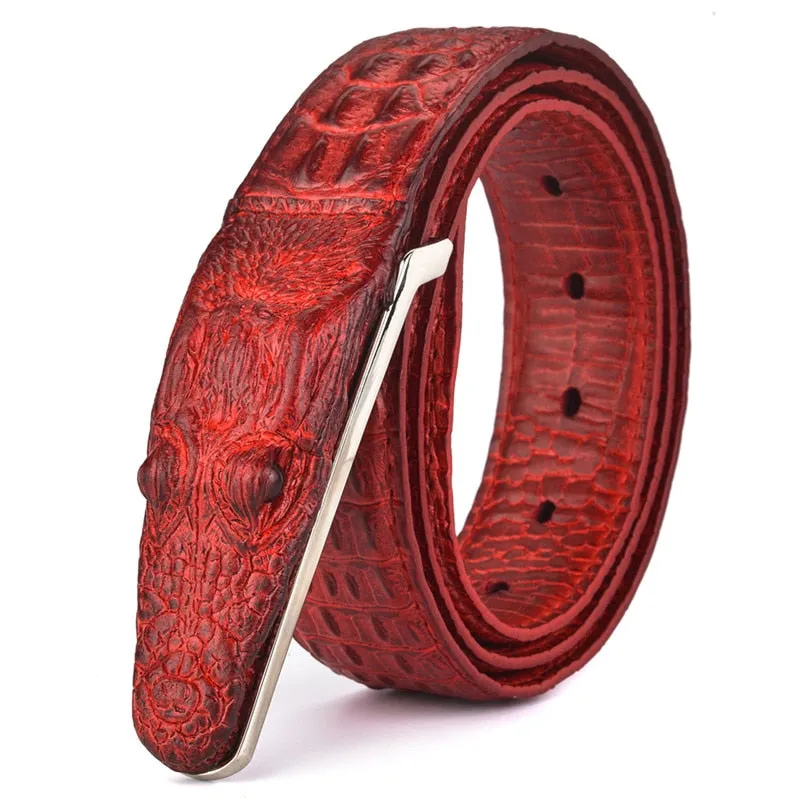 2022 Crocodile Centurions Hombre Luxury Leather Designer Belt