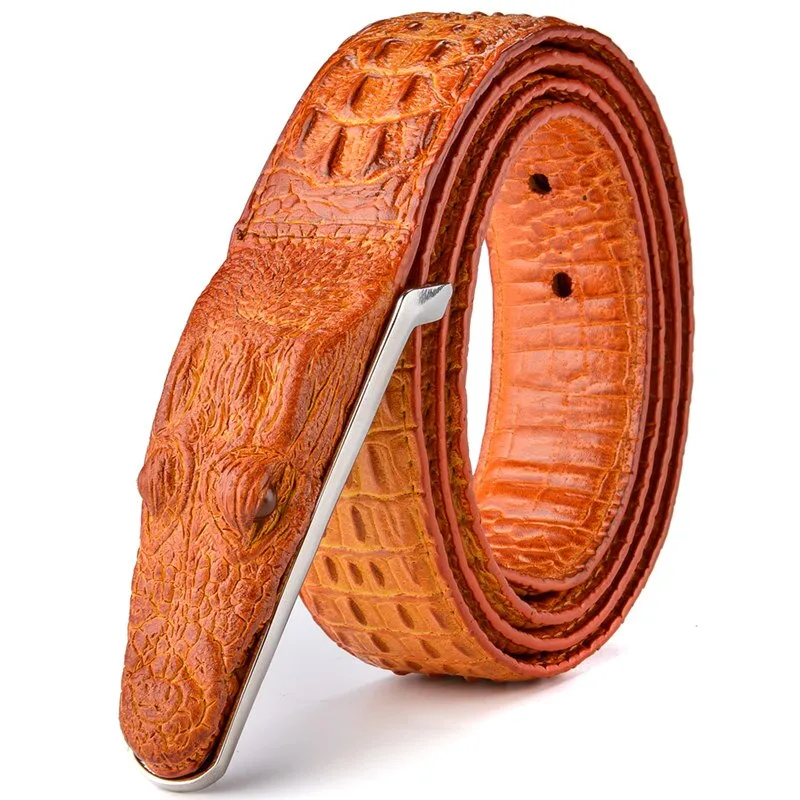 2022 Crocodile Centurions Hombre Luxury Leather Designer Belt