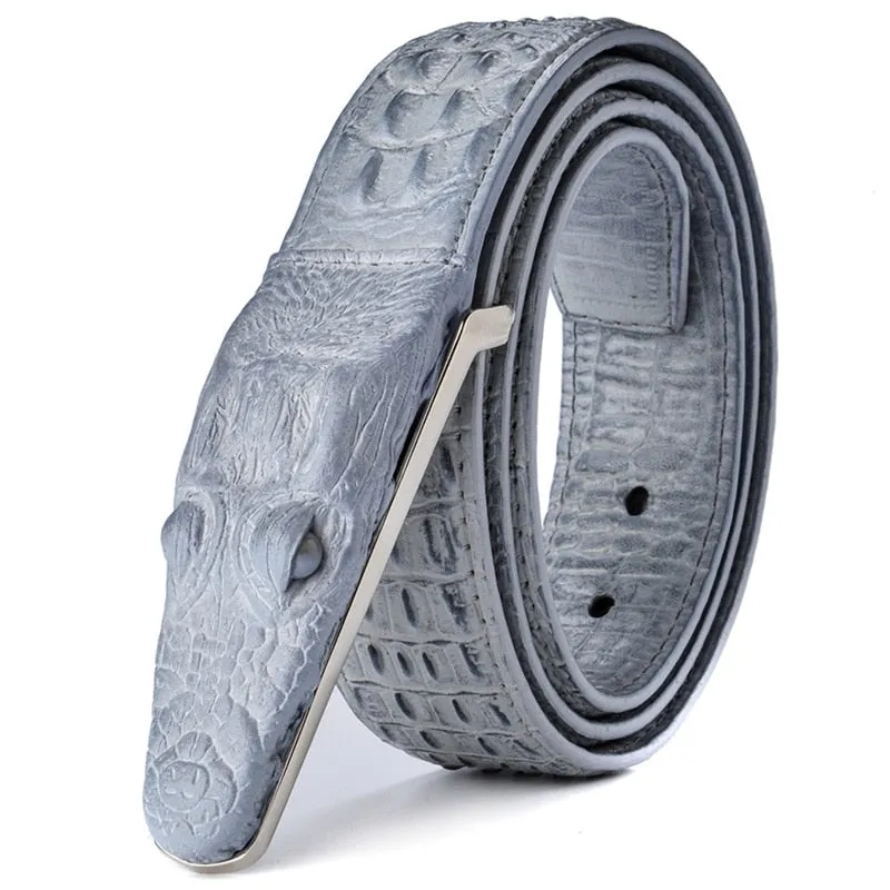 2022 Crocodile Centurions Hombre Luxury Leather Designer Belt