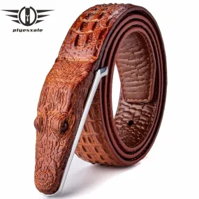 2022 Crocodile Centurions Hombre Luxury Leather Designer Belt