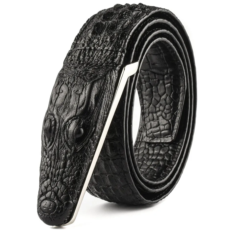 2022 Crocodile Centurions Hombre Luxury Leather Designer Belt