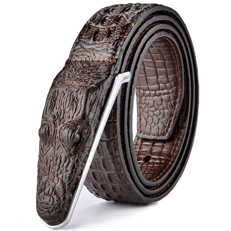 2022 Crocodile Centurions Hombre Luxury Leather Designer Belt