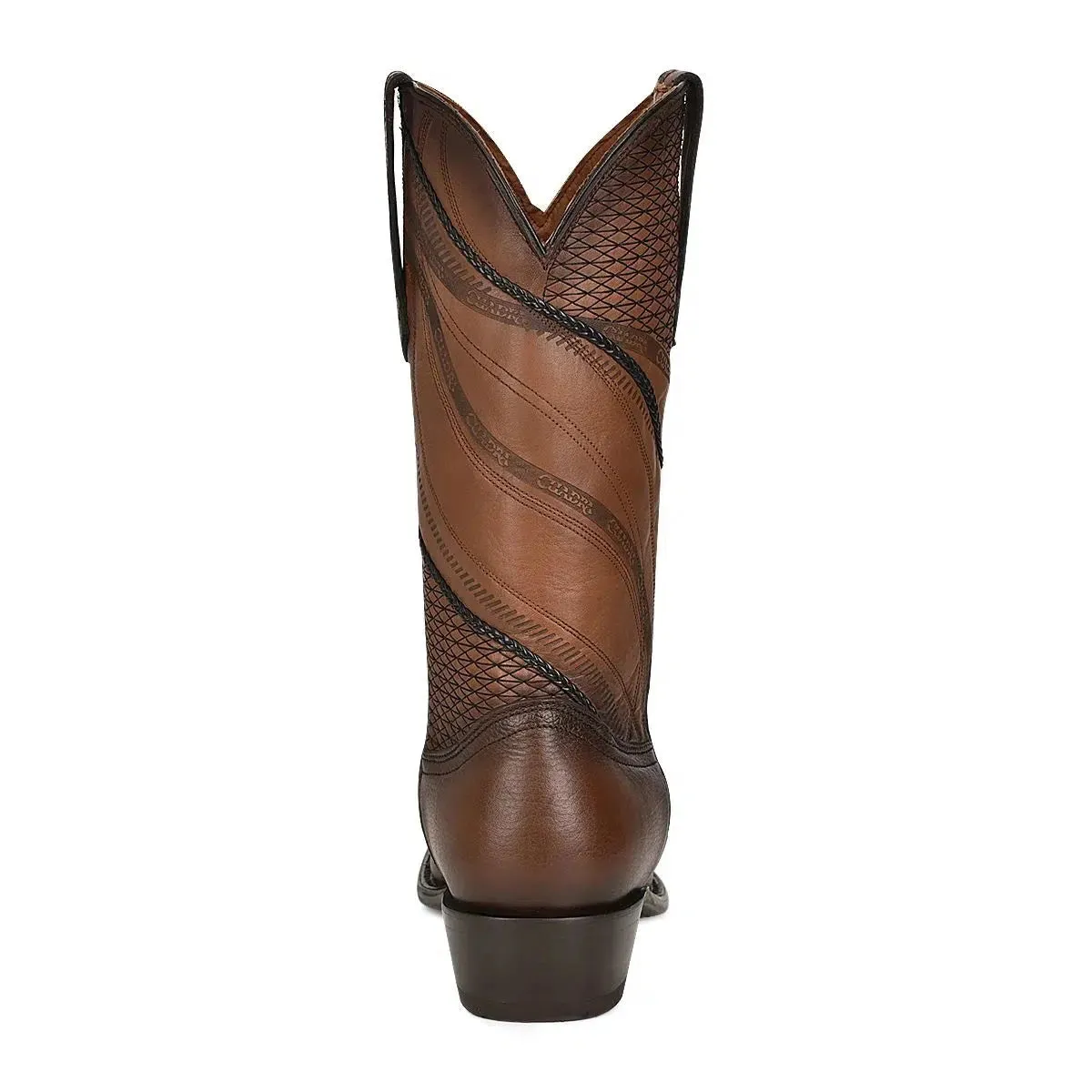 4R01RS - Cuadra brown casual fashion cowboy leather boots for men