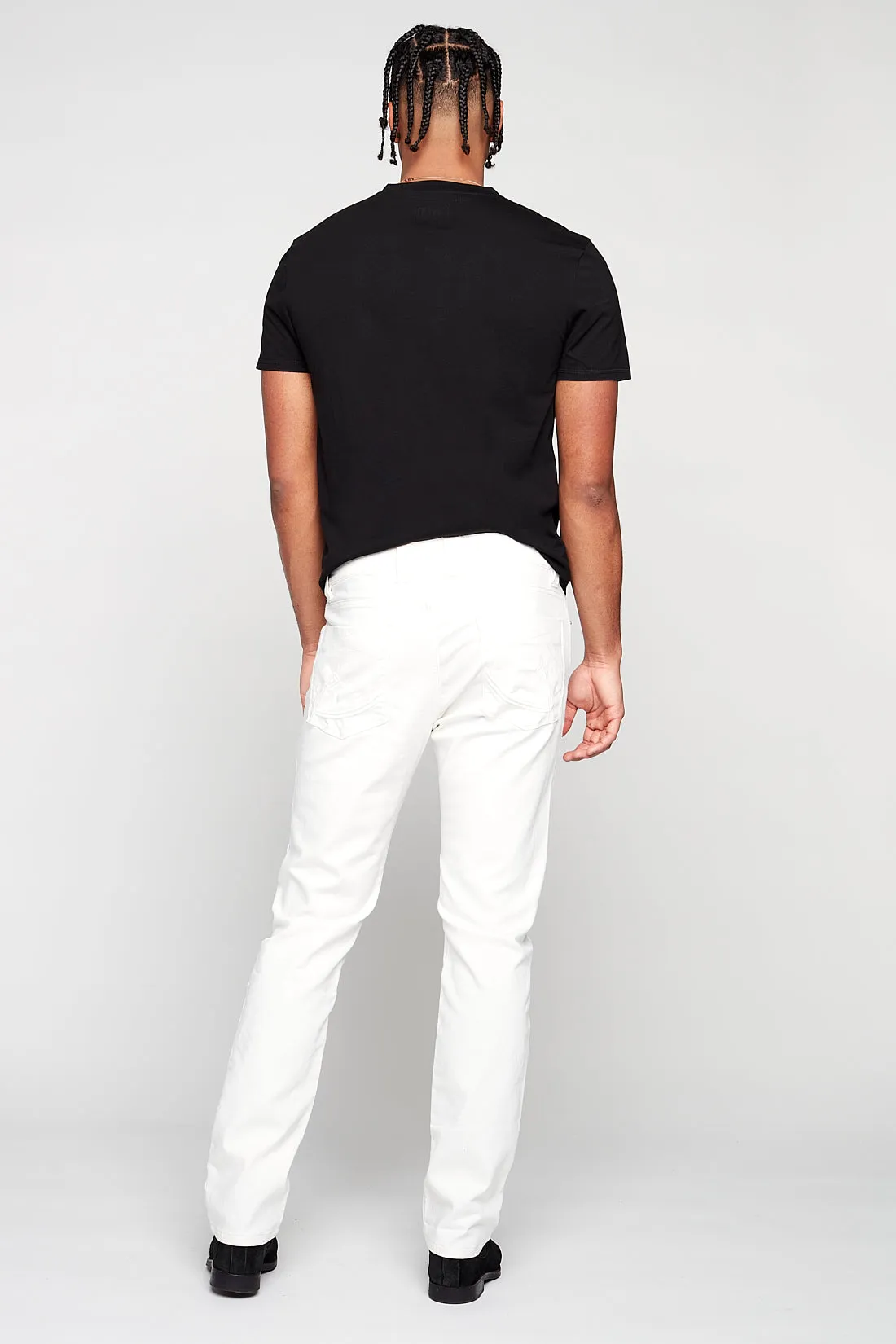 5 Pocket Straight Fit French Terry - Off White