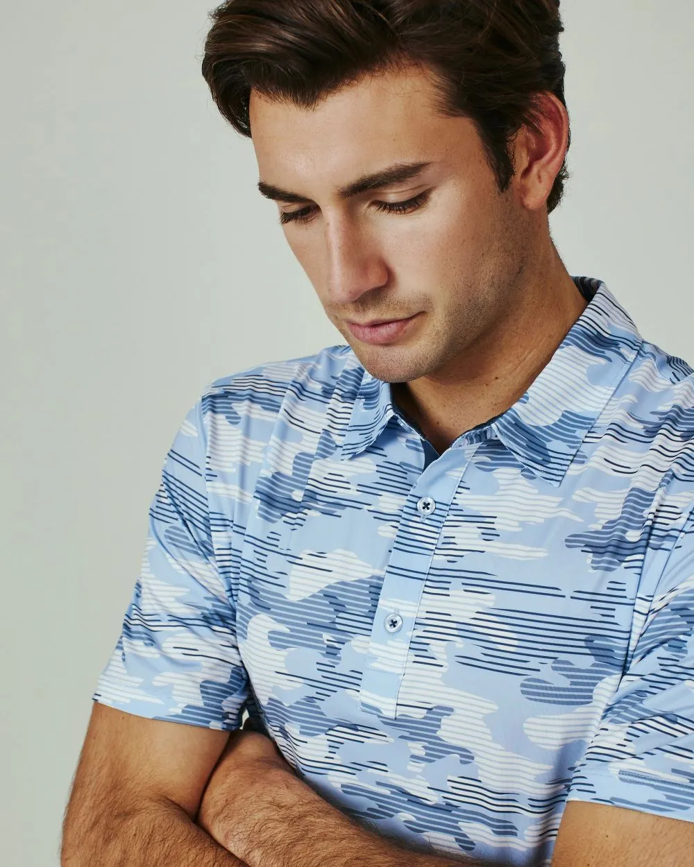 '7Diamonds' Men's Marley Polo - Light Blue