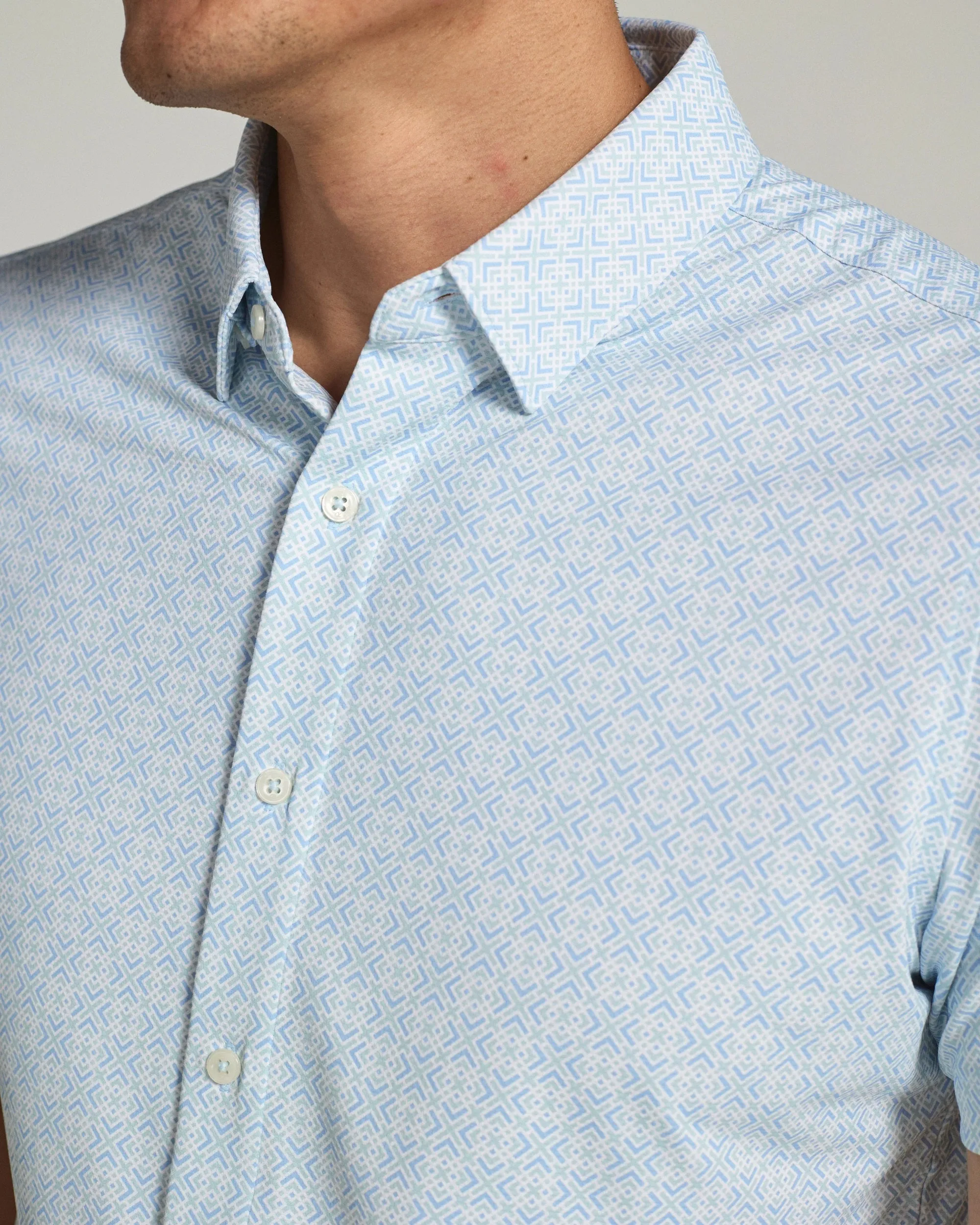 '7Diamonds' Men's Sorren Button Down - Seafoam