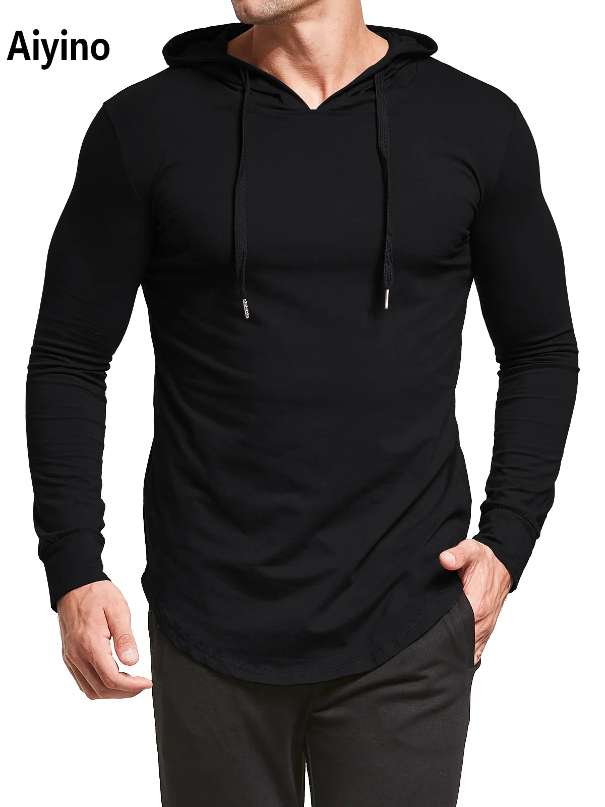 Aiyino Men's S-5X Short/Long Sleeve Fashion Athletic Hoodies Sport Sweatshirt  Pullover