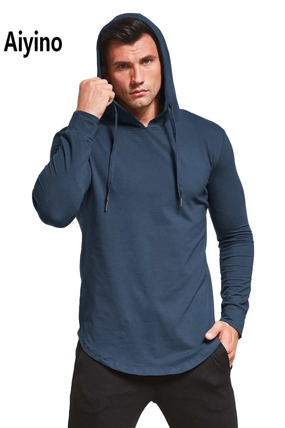 Aiyino Men's S-5X Short/Long Sleeve Fashion Athletic Hoodies Sport Sweatshirt  Pullover