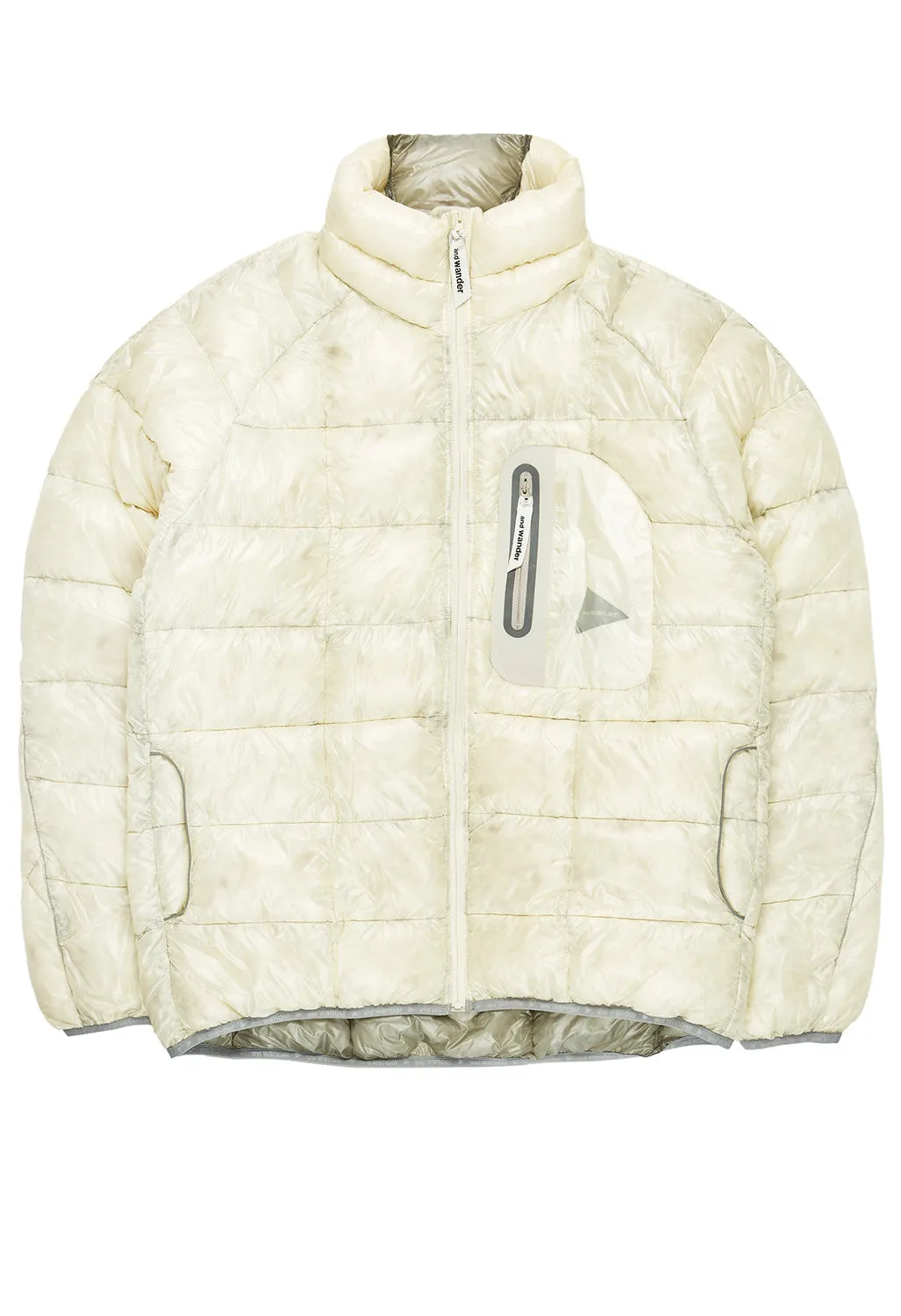 And Wander Men's Diamond Stitch Down Jacket - Off White