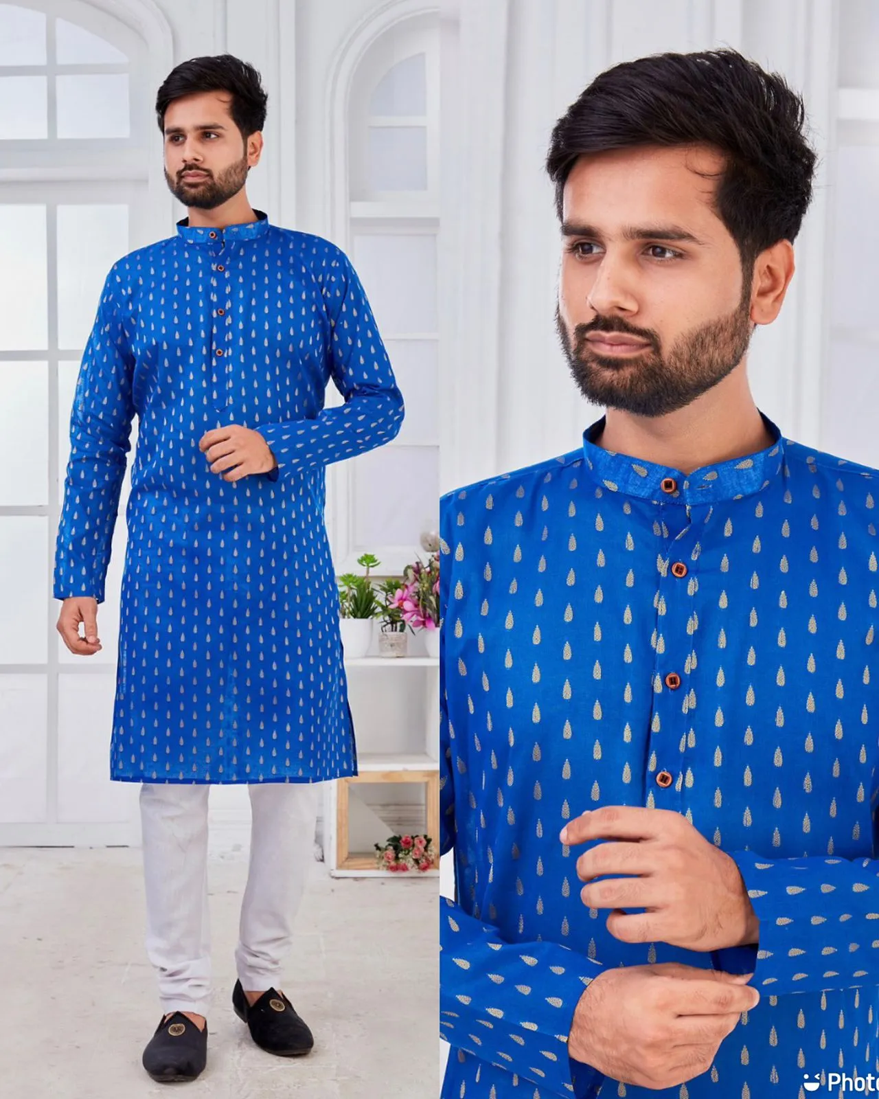 Beautiful Men's Traditional Cotton Kurta.