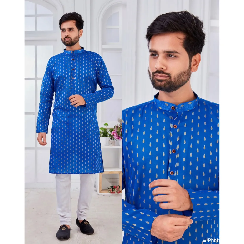 Beautiful Men's Traditional Cotton Kurta.