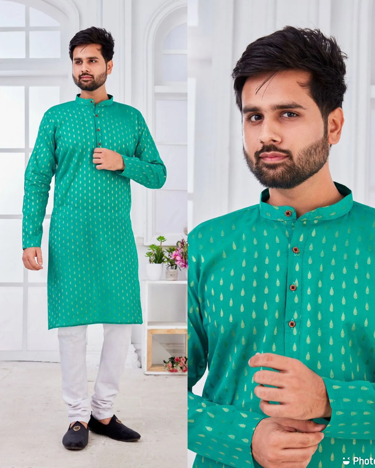 Beautiful Men's Traditional Cotton Kurta.