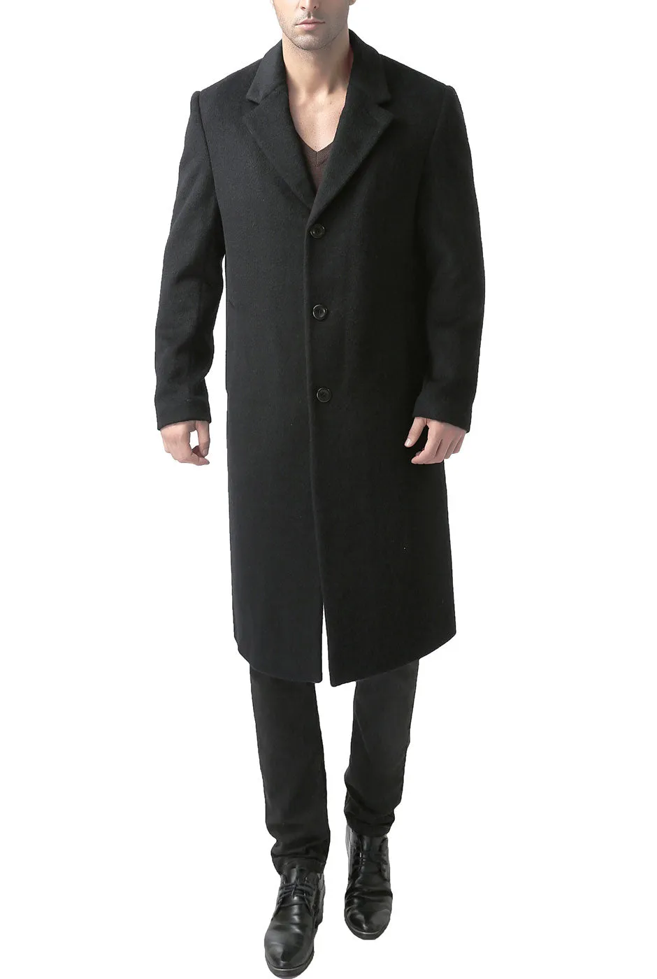 BGSD Men Hart Wool Blend Full Length Long Coat