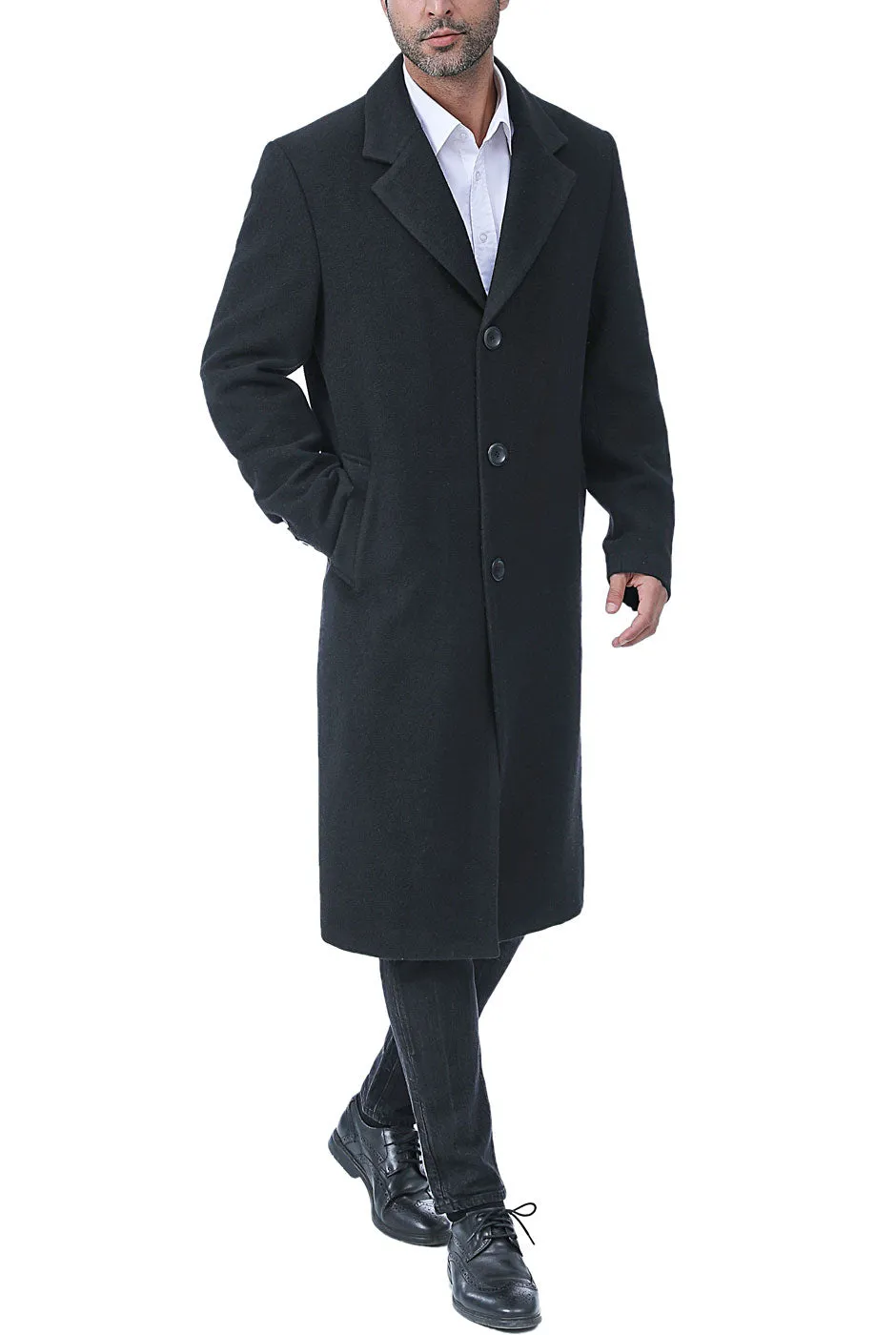 BGSD Men Hart Wool Blend Full Length Long Coat