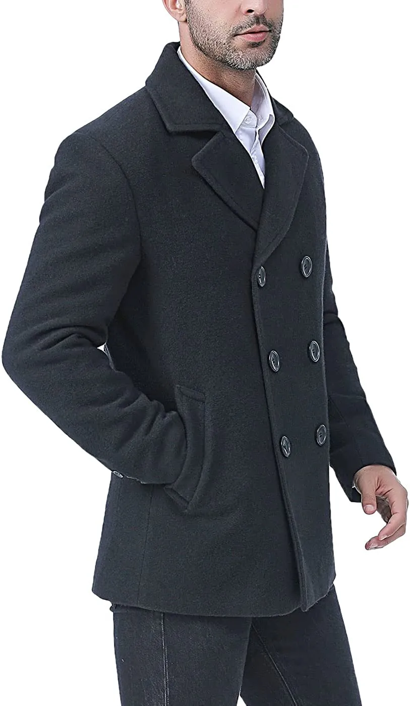 BGSD Men Hugh Wool Blend Pea Coat