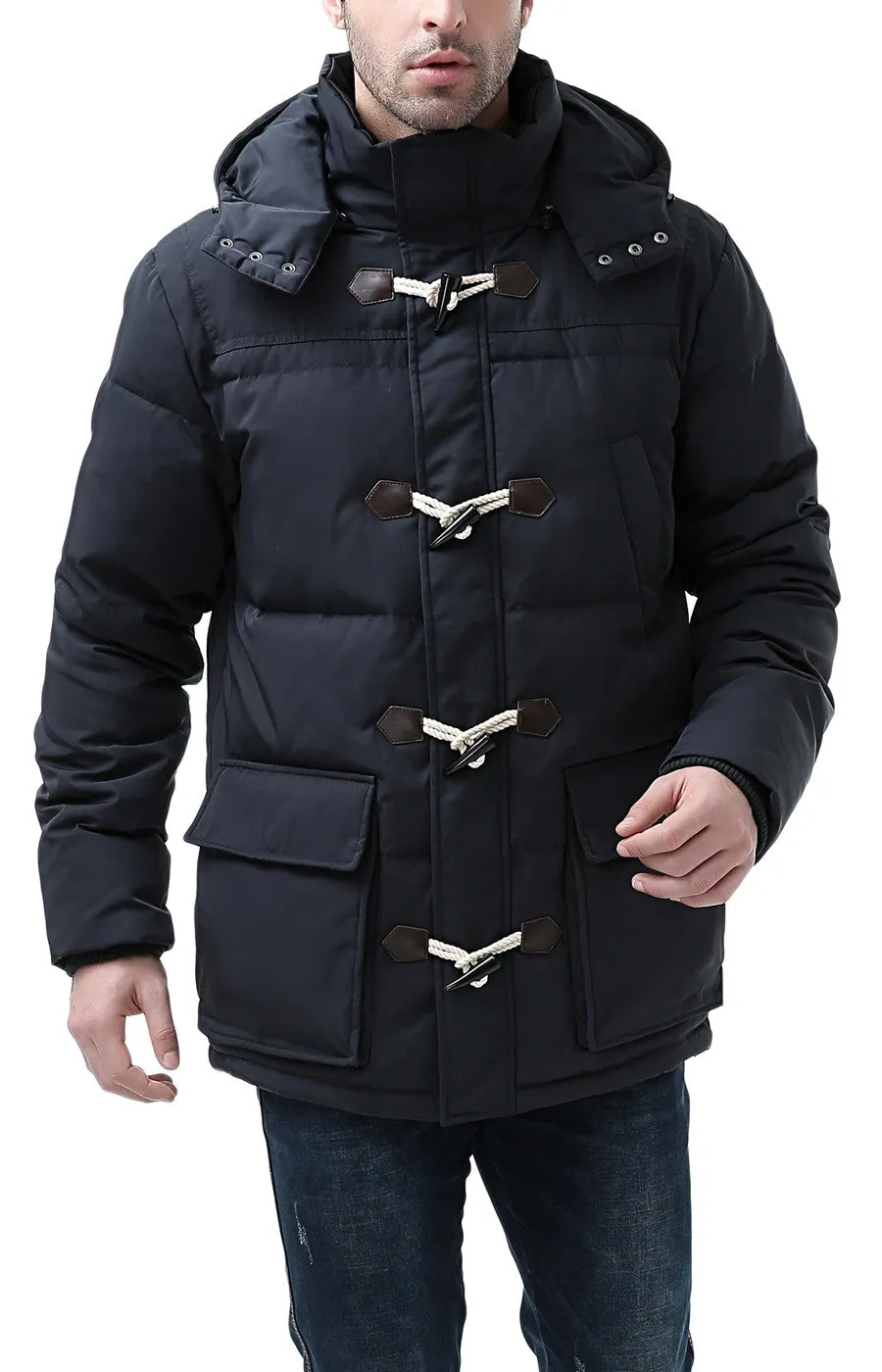 BGSD Men's "Connor" Hooded Waterproof Toggle Down Parka Coat