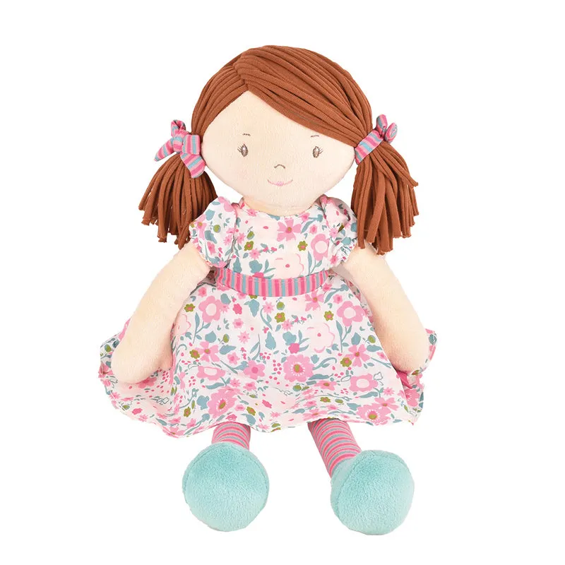 Bonnika Katy Dames Rag Doll with Brown Hair - Tikiri