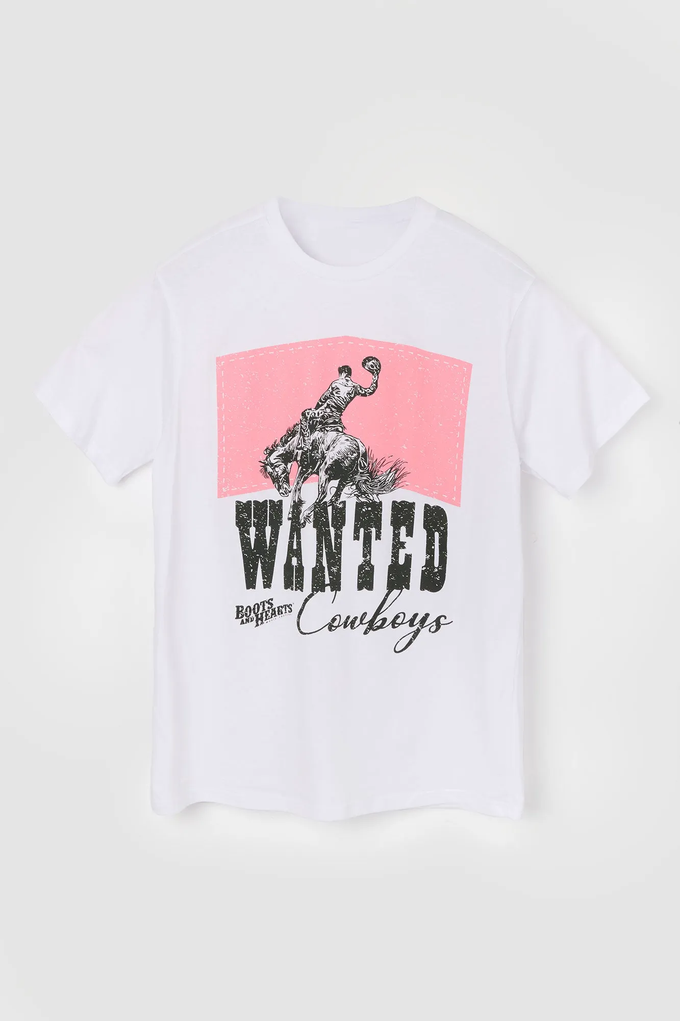 Boots and Hearts Wanted Cowboys Graphic T-Shirt