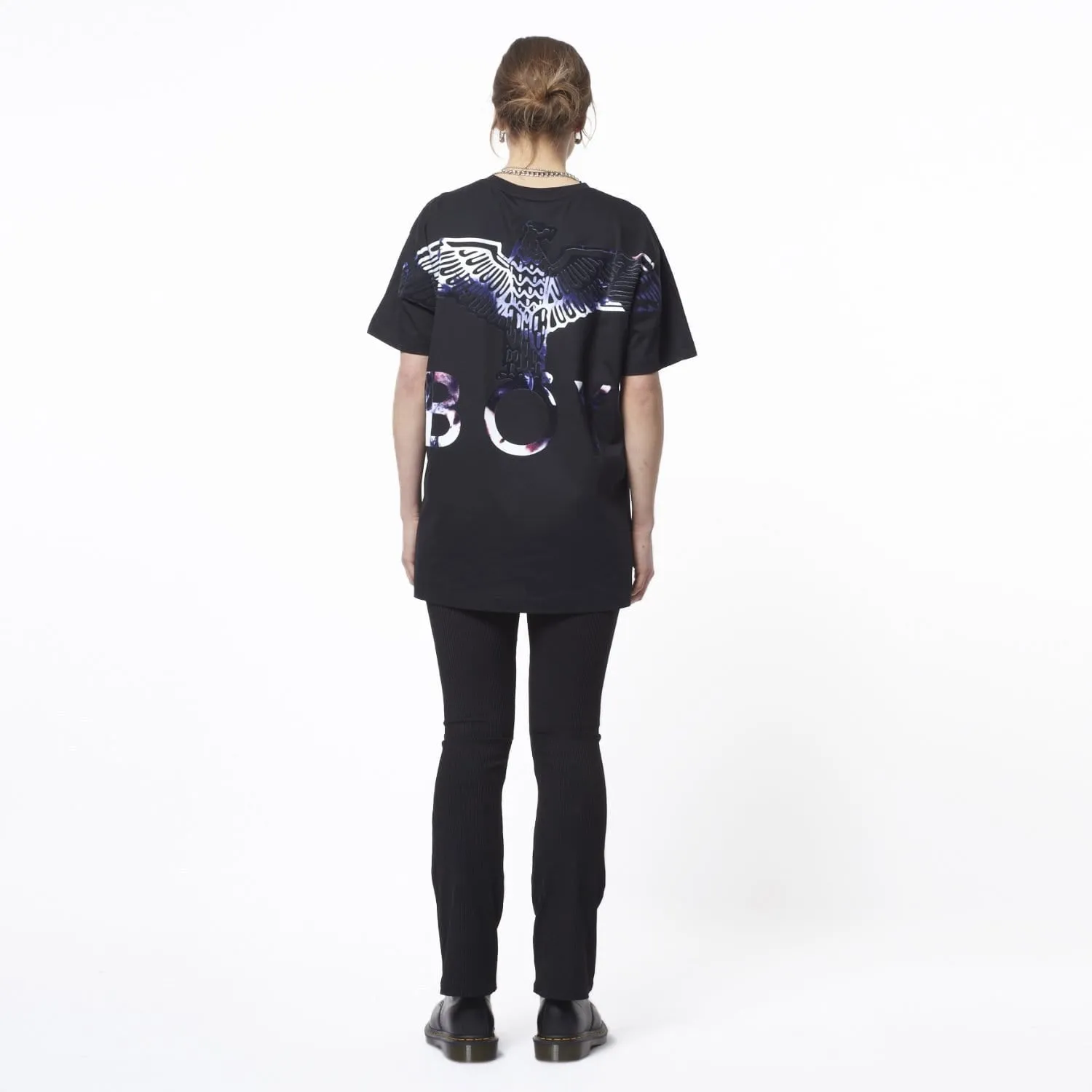 BOY EAGLE FLOCK T-SHIRT - BLACK