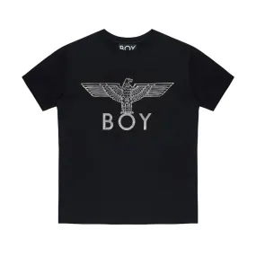 BOY EAGLE T-SHIRT - BLACK/SILVER