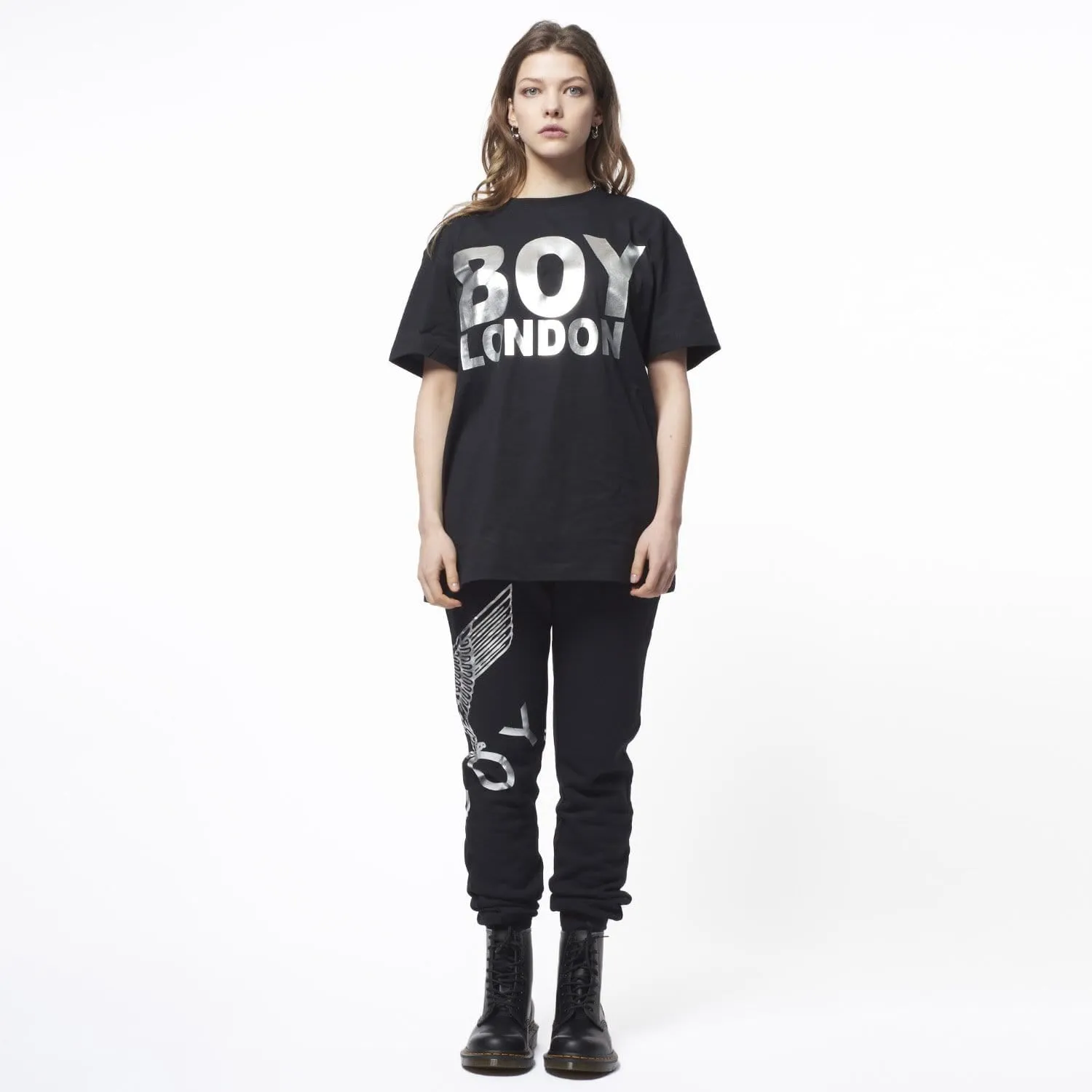 BOY LONDON T-SHIRT - BLACK/SILVER