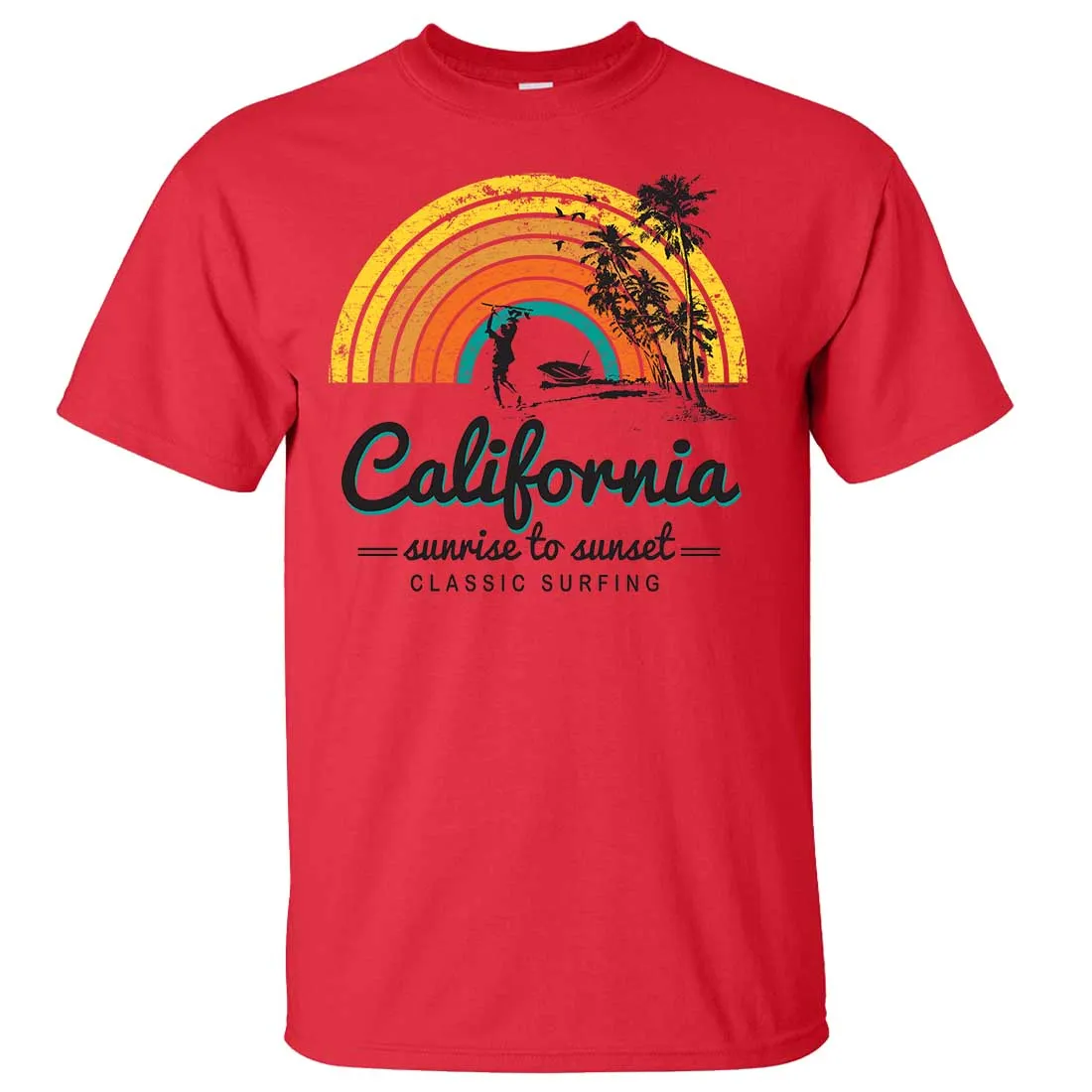 California Classic Sunrise Surfing Asst Colors T-shirt/tee