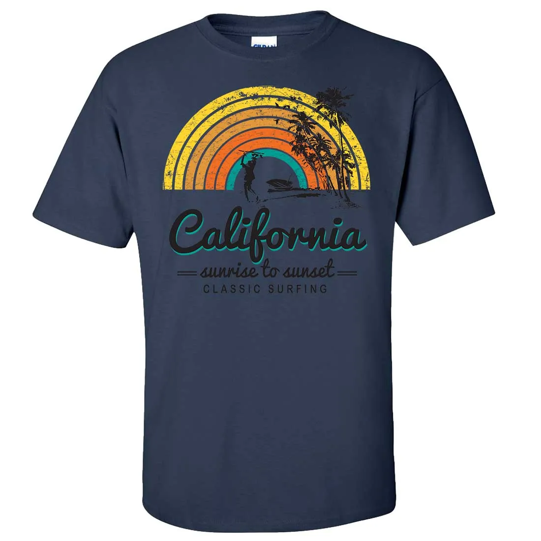 California Classic Sunrise Surfing Asst Colors T-shirt/tee