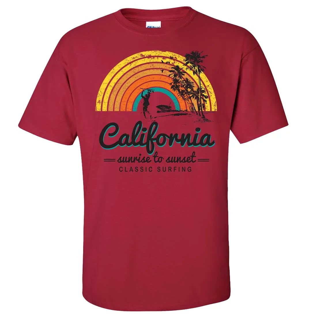 California Classic Sunrise Surfing Asst Colors T-shirt/tee