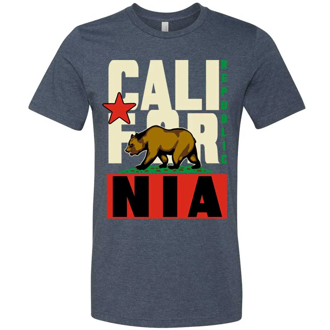 California Republic Original Retro Bold Asst Colors Mens Fitted Tee