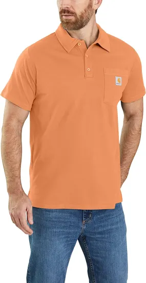 Carhartt Men's Force Delmont Short Sleeve Pocket Polo Shirt