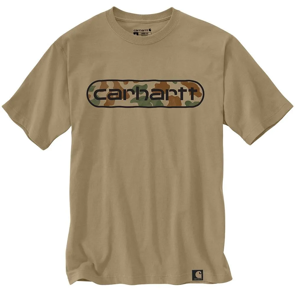 Carhartt Men's Loose Fit Heavyweight Short-Sleeve Camo Logo Graphic T-Shirt