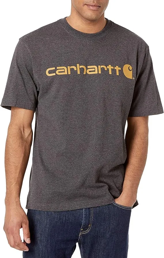 Carhartt Men's Loose Fit Heavyweight Short-Sleeve Logo Graphic T-Shirt