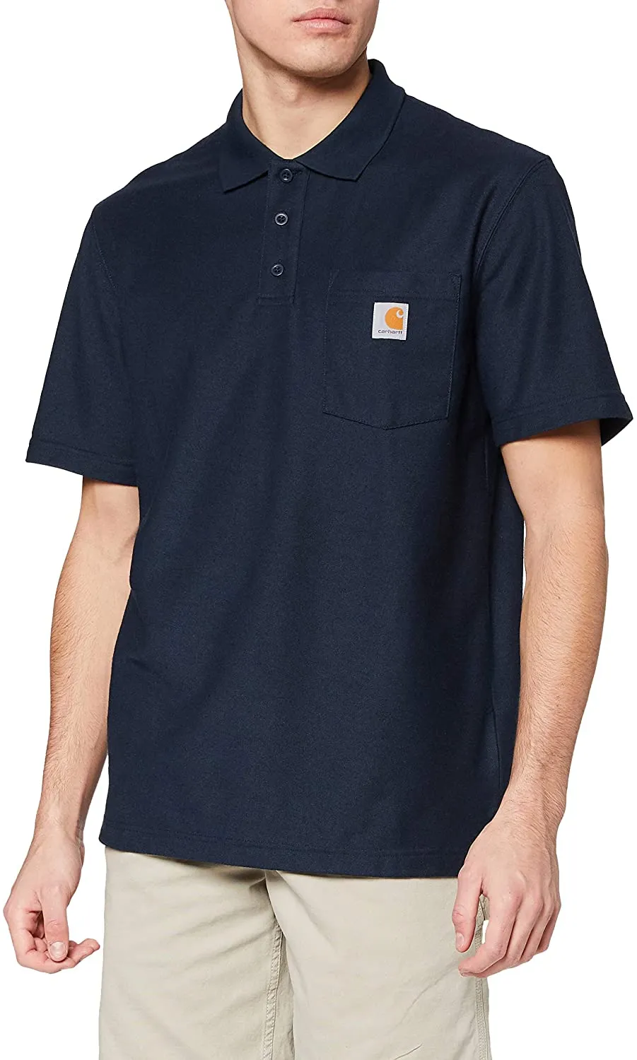 Carhartt Men's Loose Fit Midweight Short Sleeve Pocket Polo