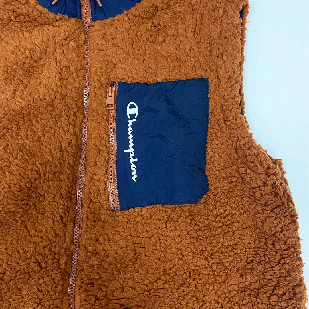 Champion Men's AOP Reversible Sherpa Vest - Brown