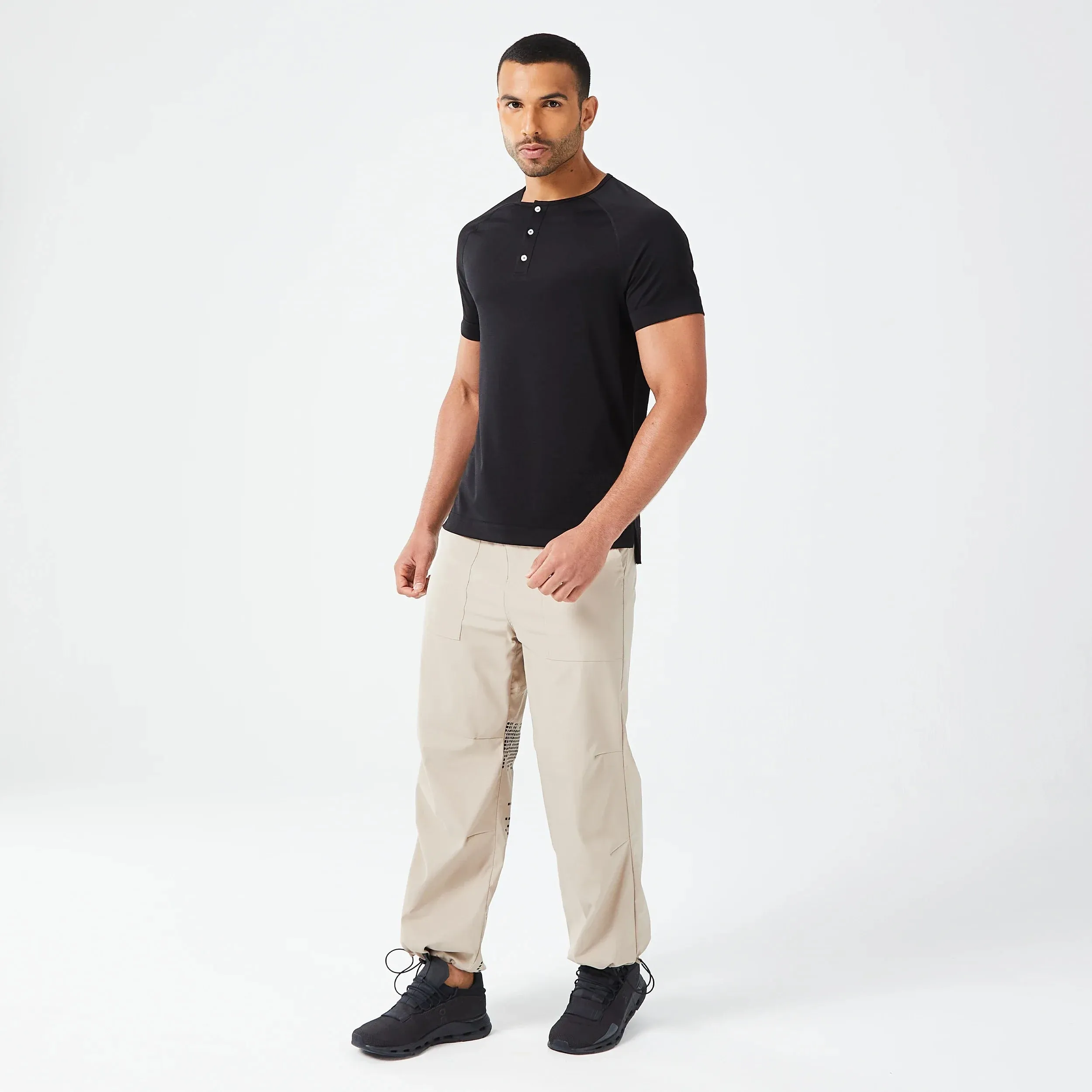 Code Henley Tee - Black