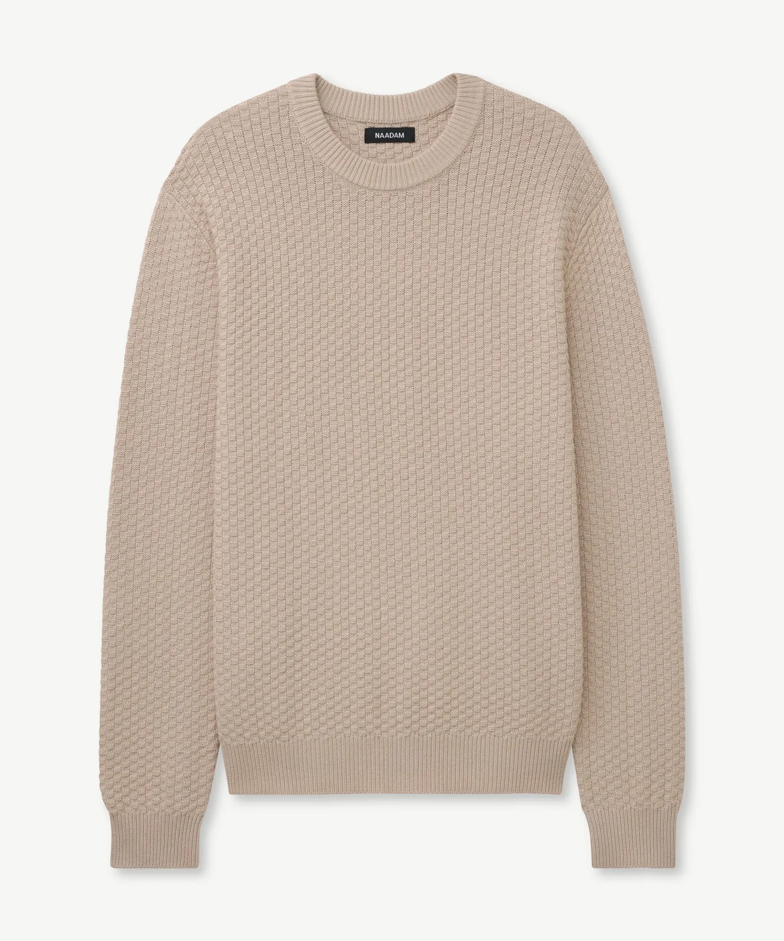 Cotton Cashmere Textured Crewneck