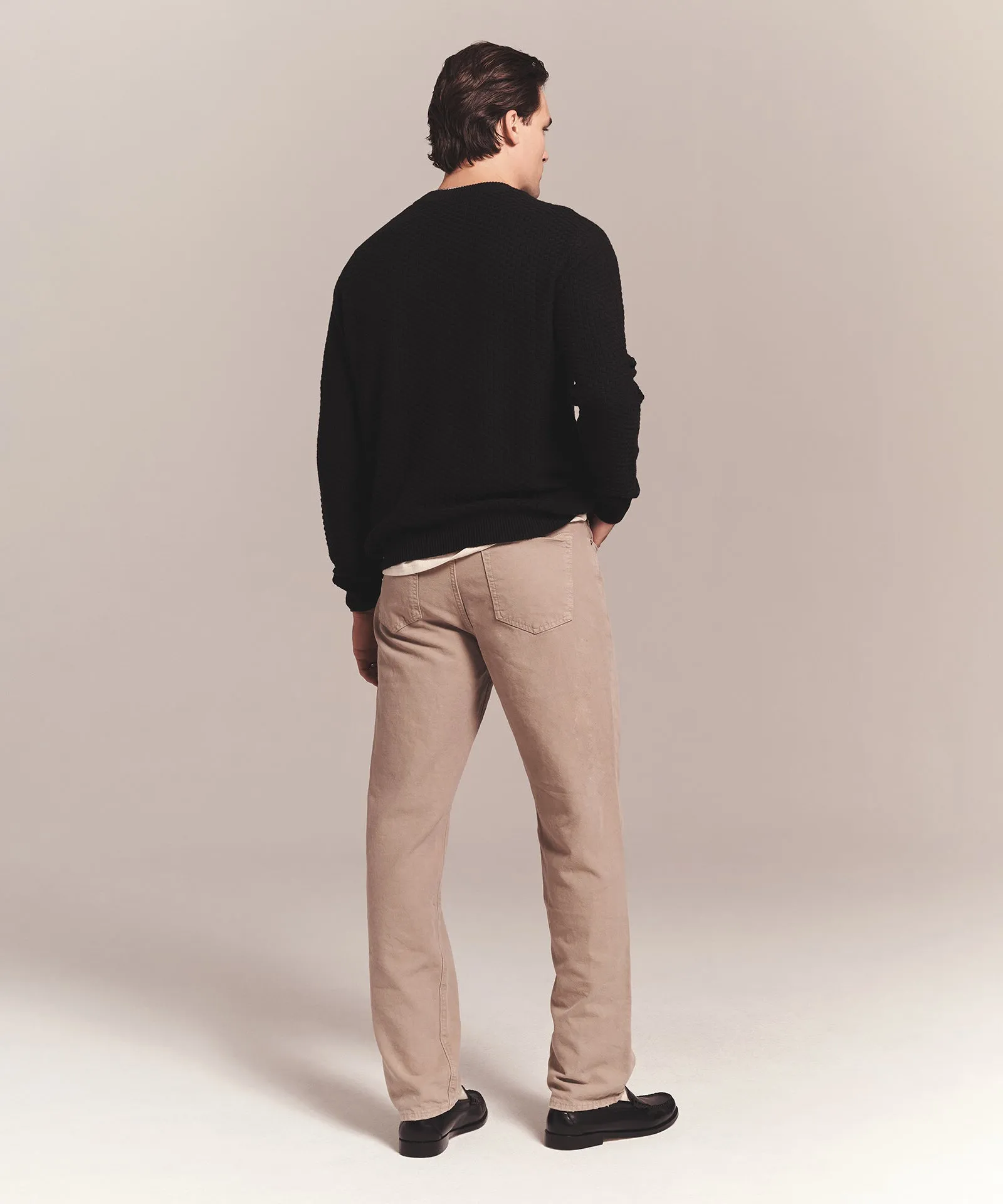 Cotton Cashmere Textured Crewneck