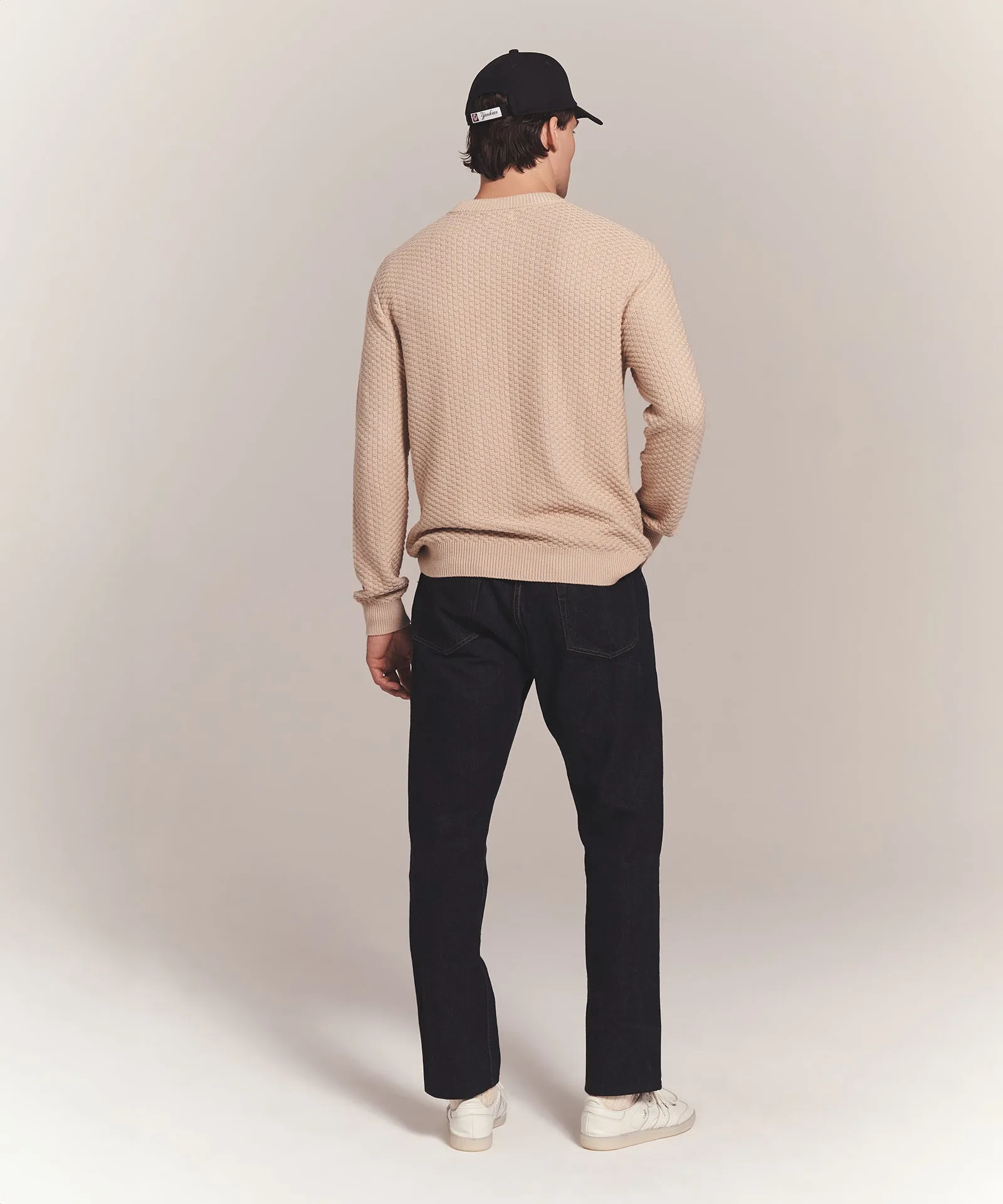 Cotton Cashmere Textured Crewneck