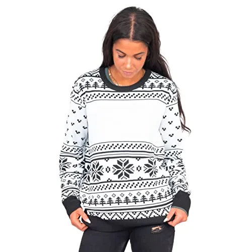 Custom Sublimation Ugly Christmas Sweater Black/White