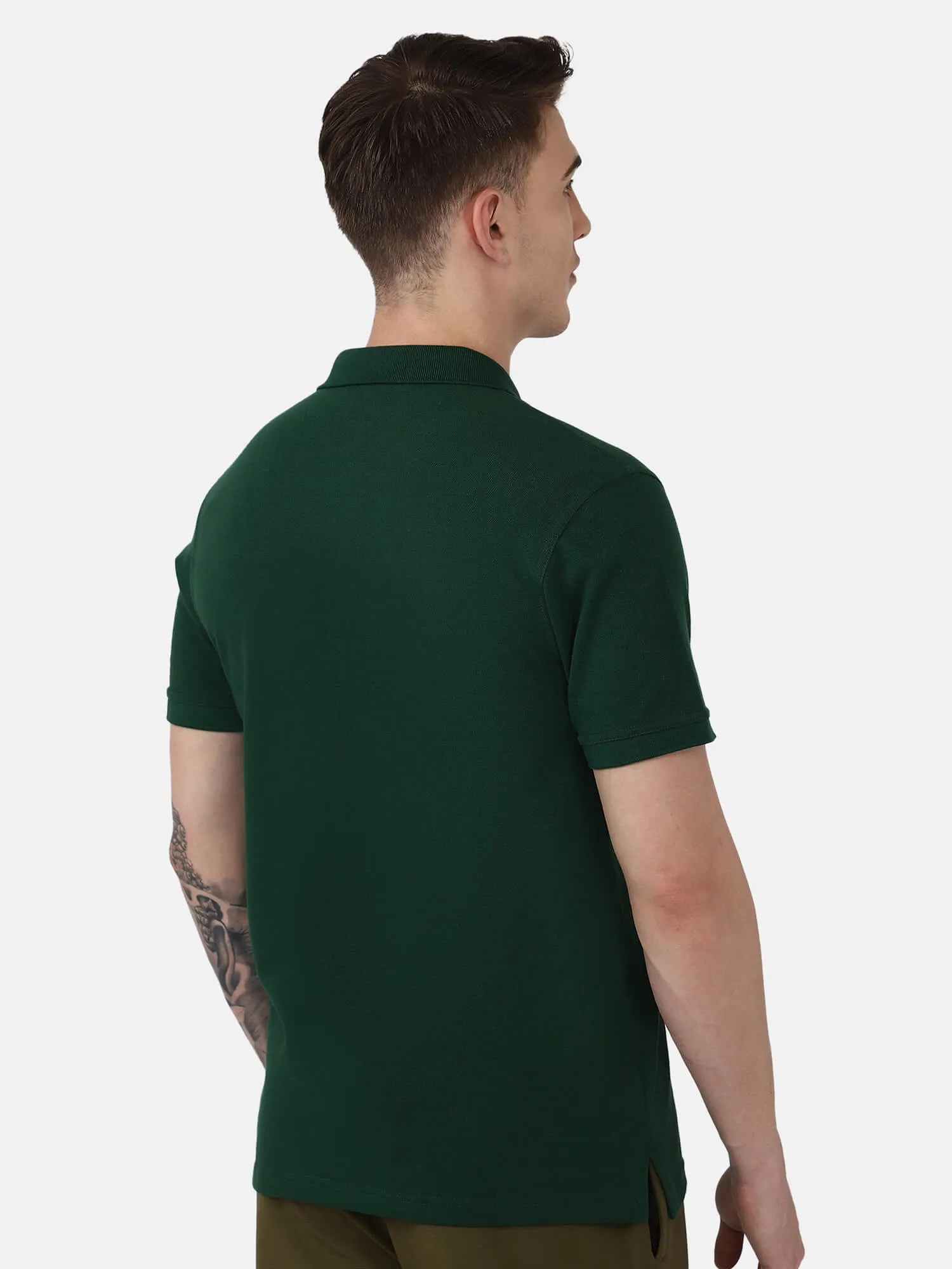 Dany Polo Neck Cotton Rich Half Sleeve Solid Regular fit Cottonpoly T-shirt for Men Comfortable soft Breathable Fabric Stretchable for Everyday Use Ideal for Casual wear and officewear