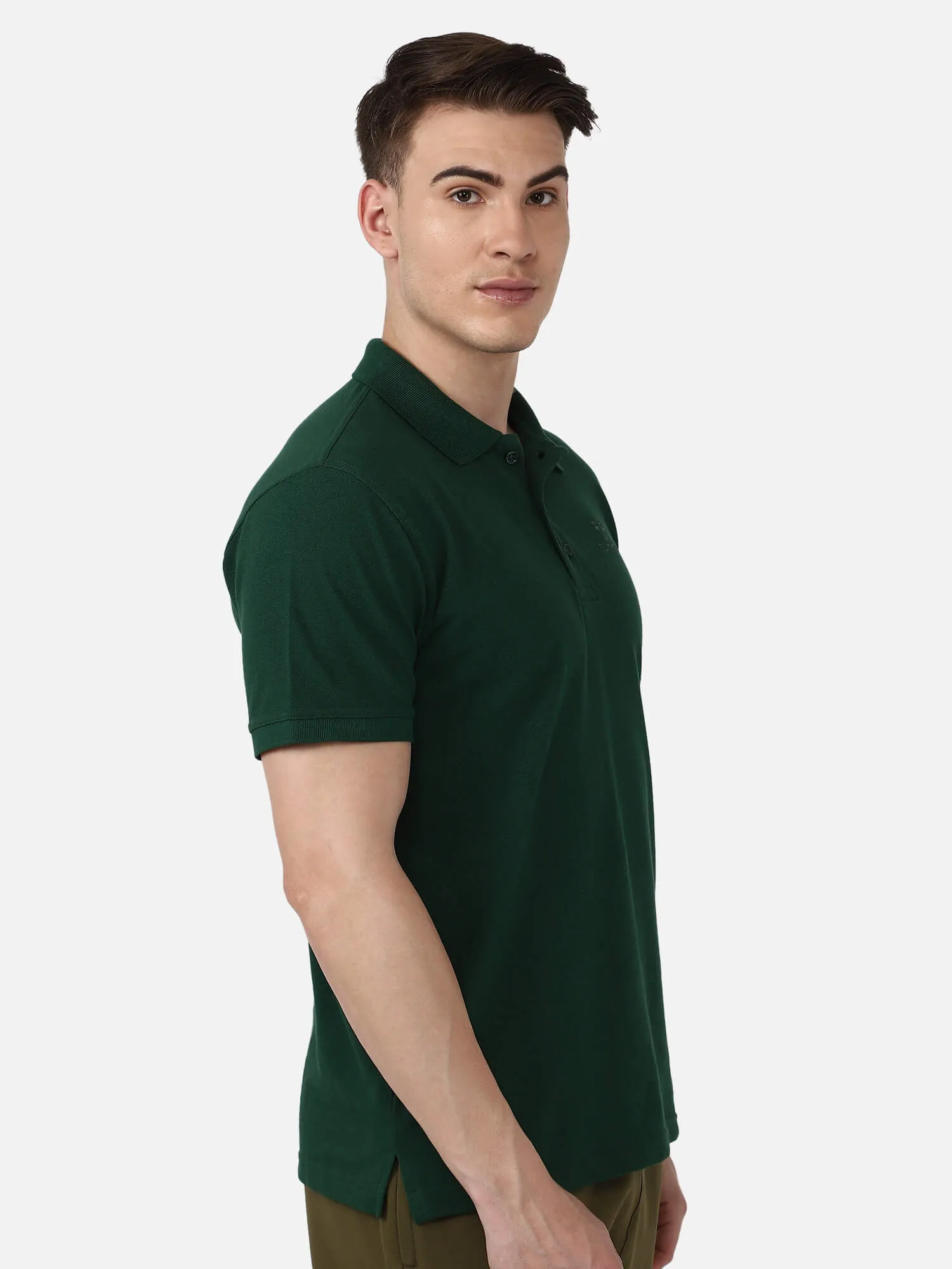 Dany Polo Neck Cotton Rich Half Sleeve Solid Regular fit Cottonpoly T-shirt for Men Comfortable soft Breathable Fabric Stretchable for Everyday Use Ideal for Casual wear and officewear