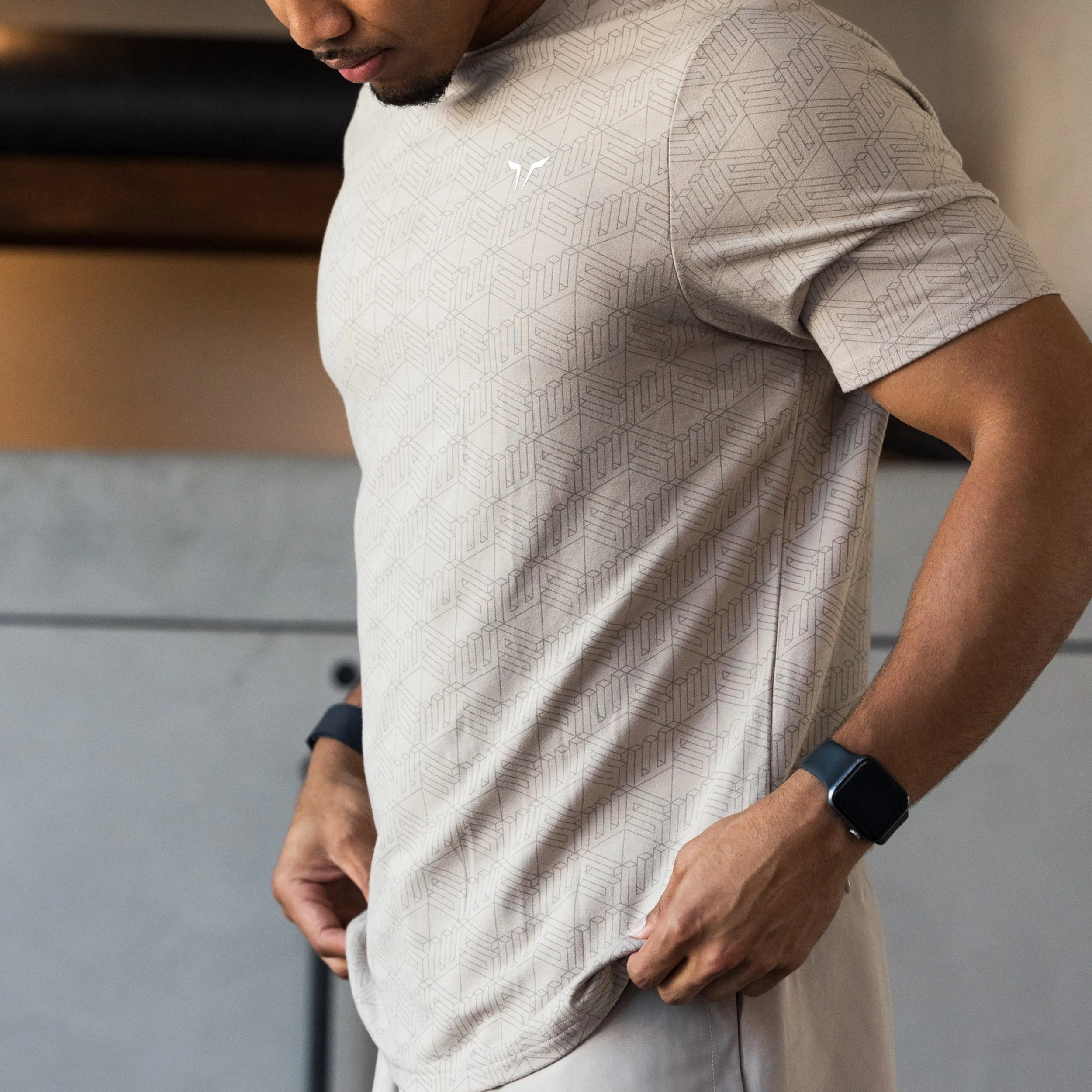 Essential Active Tee - Cobblestone Print