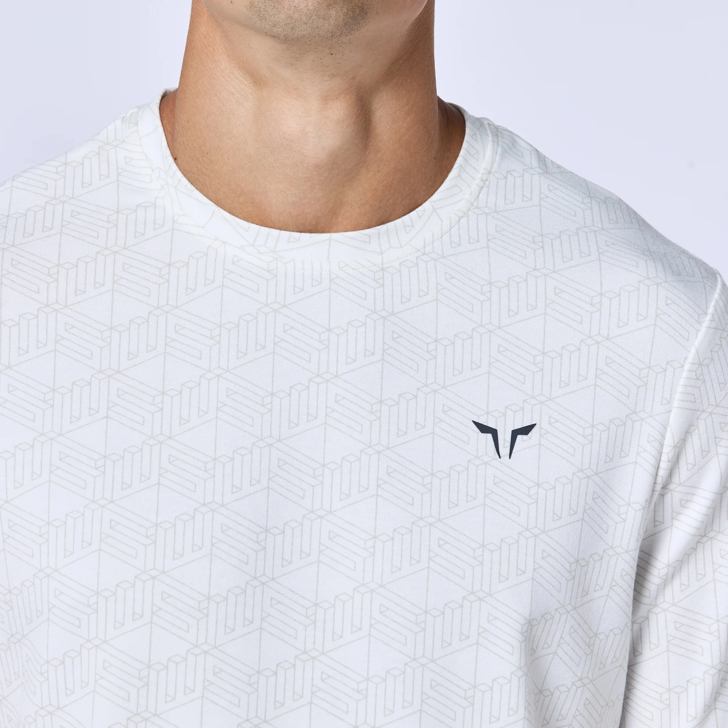 Essential Active Tee - Pearl White Print