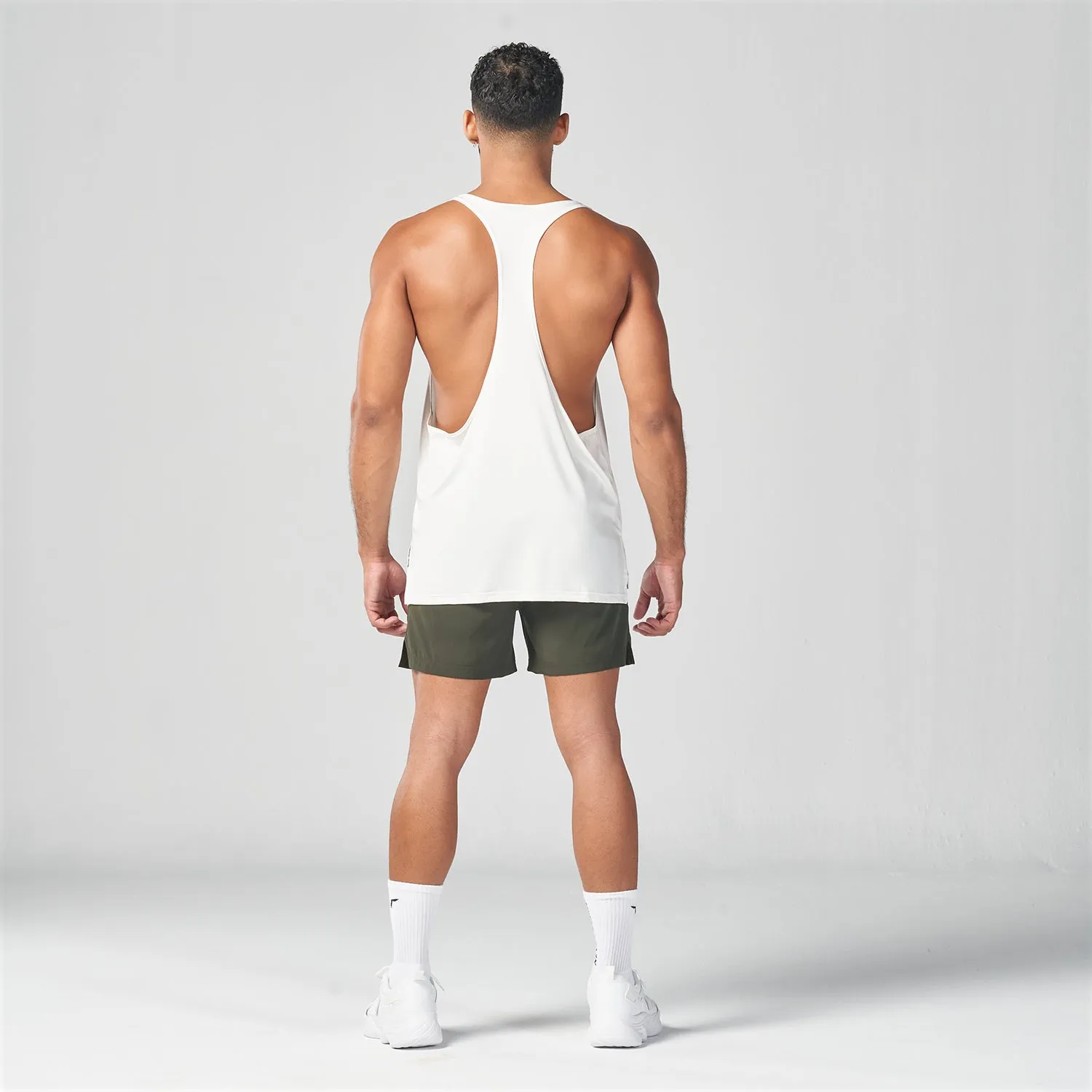 Essential Gym Stringer - Pearl White