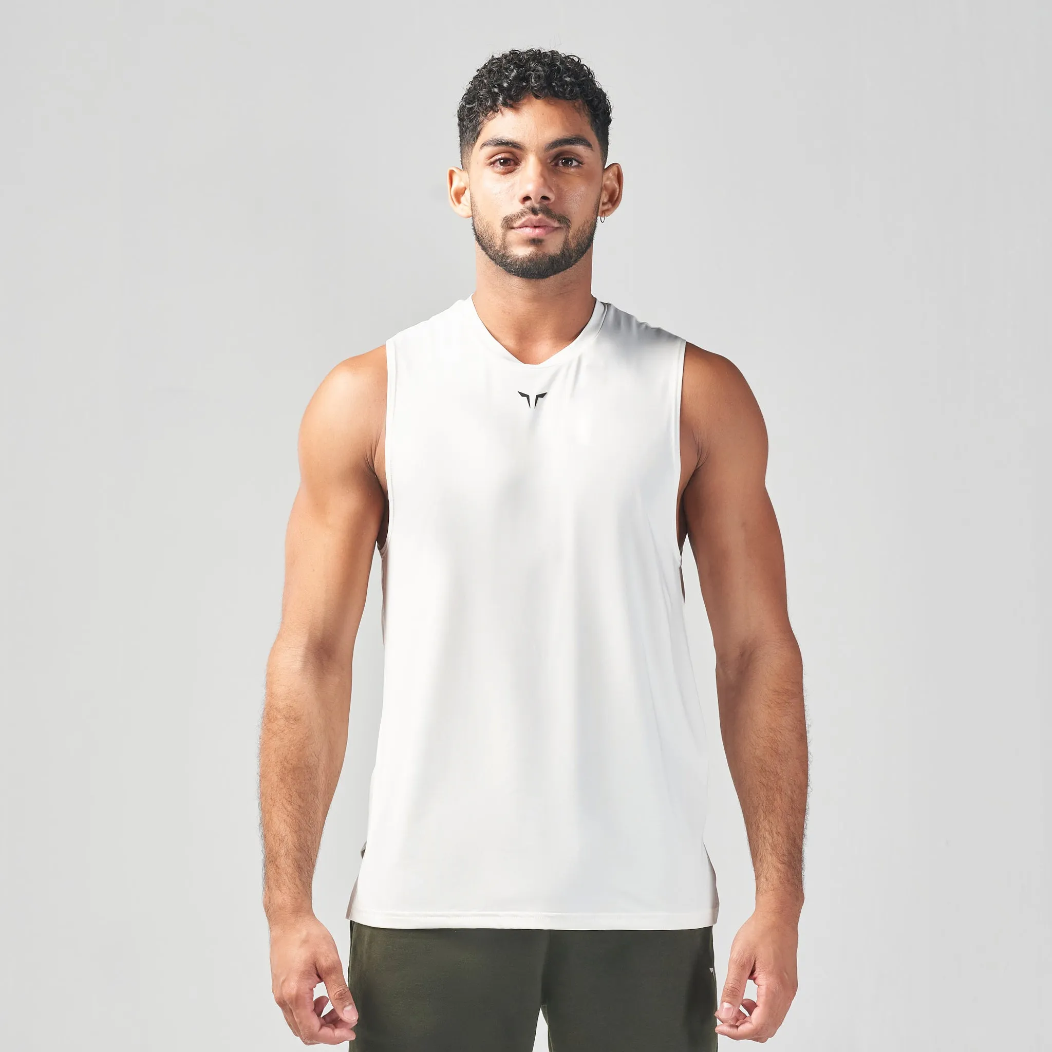 Essential Gym Tank- Pearl White