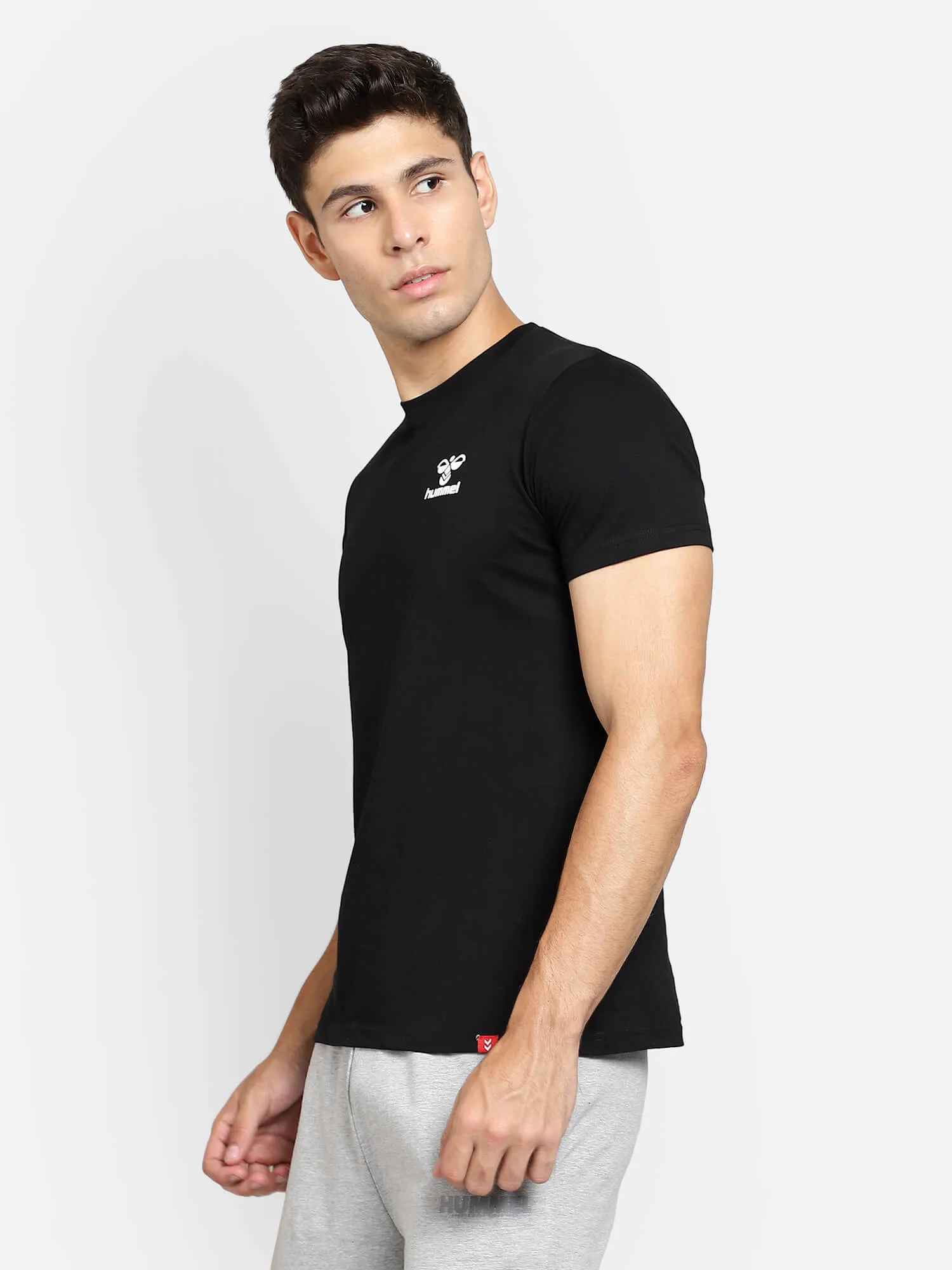 Evel Men Cotton Black T-Shirt