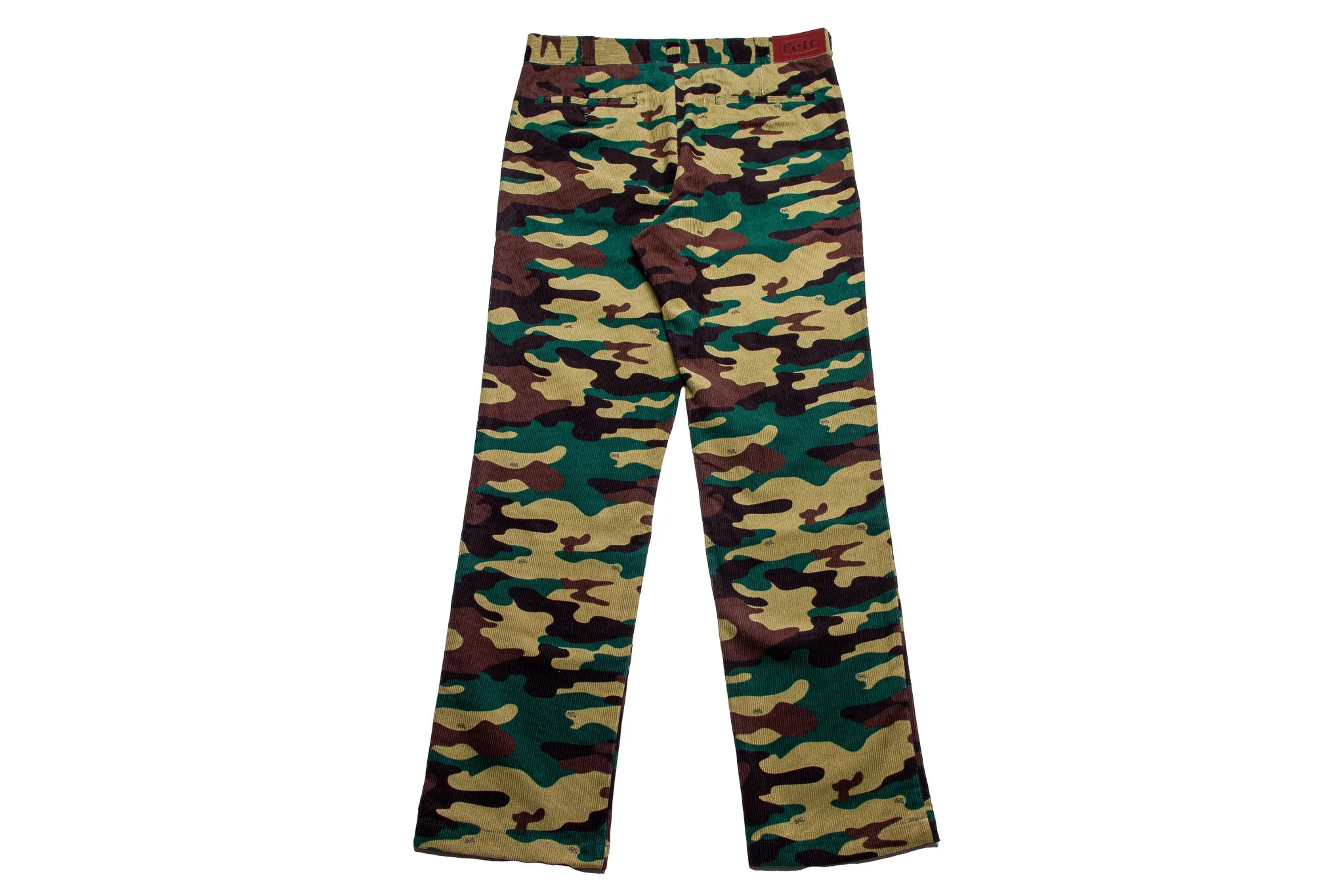 Felt Corduroy Work Pants "Woodland Camo"