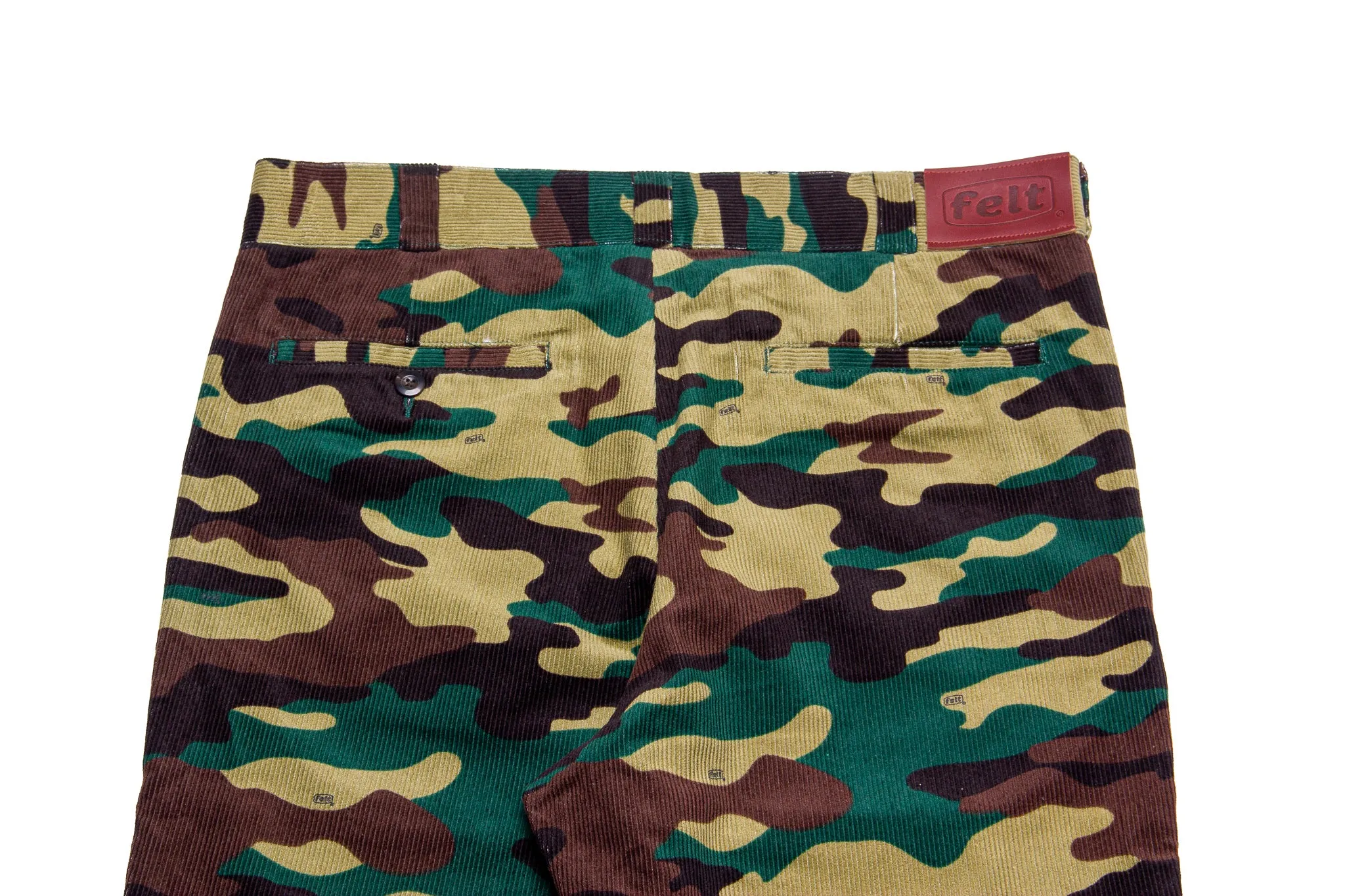 Felt Corduroy Work Pants "Woodland Camo"